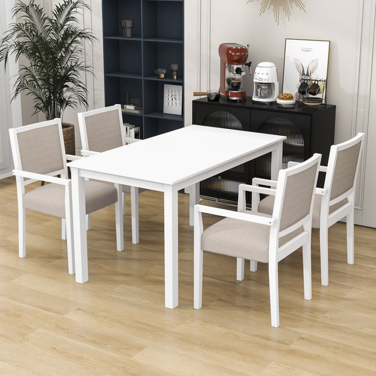 White wood dining online chairs set of 4